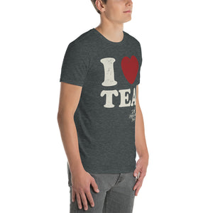 I Heart Tea - Short-Sleeve Unisex T-Shirt - Charcoal Heather