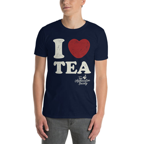 I Heart Tea - Short-Sleeve Unisex T-Shirt - Navy