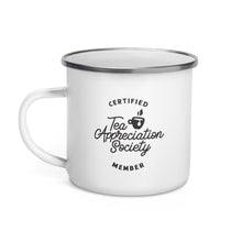 Load image into Gallery viewer, Tea Appreciation Society - Official Member - Enamel Mug